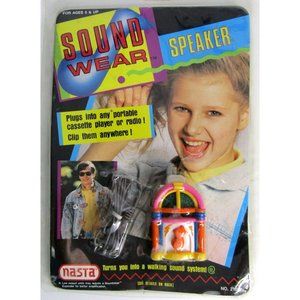 Vintage 1989 Nasta Sound Wear Speaker Sealed Package Retro 80's 90's